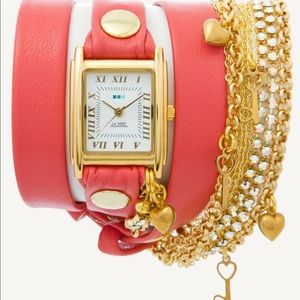 La Mer Tokyo Crystal chain wrap watch NEW